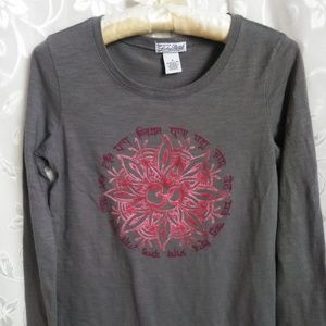 Lucky Brand Top size small gray long sleeves